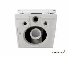 将图片加载到图库查看器,AFFINARE AFT-WM520 Square Matte Rimless Wall Hung WC Toilet with Quick Release Seat | FIORDO Series