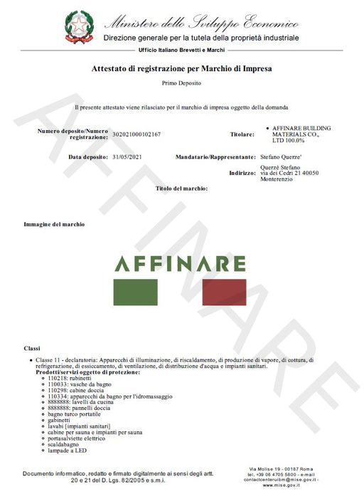 AFFINARE BRAND AUTHORIZED