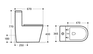 RF-8622-AFFINARE Washdown Rimless ONE-PIECE TOILET (Copy)