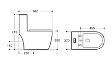 Cargar imagen en el visor de la galería, RF-8624-AFFINARE Washdown ONE-PIECE TOILET
