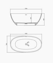 Cargar imagen en el visor de la galería, RF- 8801 Artificial Stone Bathtub
