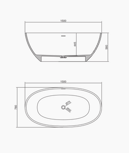 RF- 8801 Artificial Stone Bathtub