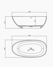 Cargar imagen en el visor de la galería, RF-8802A  Artificial Stone Bathtub
