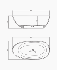 RF-8802B Artificial Stone Bathtub