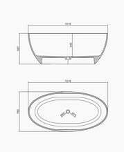 Cargar imagen en el visor de la galería, RF-8813 Artificial Stone Bathtub
