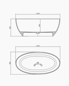 RF-8813 Artificial Stone Bathtub