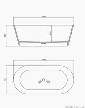 Cargar imagen en el visor de la galería, RF-8816 Artificial Stone Bathtub
