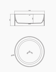 RF-8818 Artificial Stone Bathtub