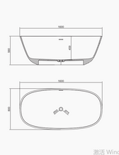 Carica l&#39;immagine nel visualizzatore di Gallery, RF-8823B Artificial Stone Bathtub
