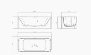 RF-8829 Artificial Stone Bathtub