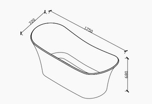 RF-8832 Artificial Stone Bathtub