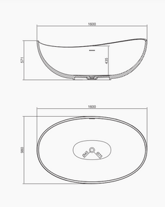 RF-8833 Artificial Stone Bathtub