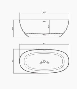 RF-8845 Artificial Stone Bathtub