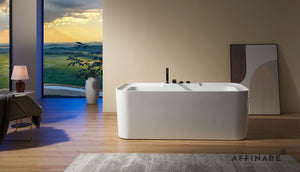 AFB-2026-XRB ,SERIE FIUME ,AFFINARE New Italy Designed Modern Bathroom Spa   European Trend White Acrylic Massage bathtubs & whirlpools