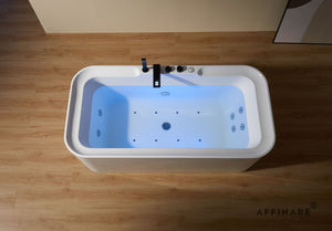 AFB-2026-XRB ,SERIE FIUME ,AFFINARE New Italy Designed Modern Bathroom Spa   European Trend White Acrylic Massage bathtubs & whirlpools