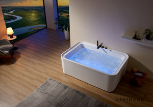 AFB-2026-SRB ,SERIE FIUME ,AFFINARE New Italy Designed Modern Bathroom Spa  European Trend White Acrylic Massage bathtubs & whirlpools