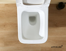 将图片加载到图库查看器，AFFINARE AFT-WM520 Square Matte Rimless Wall Hung WC Toilet with Quick Release Seat | FIORDO Series
