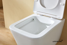 将图片加载到图库查看器，AFFINARE AFT-WM520 Square Matte Rimless Wall Hung WC Toilet with Quick Release Seat | FIORDO Series
