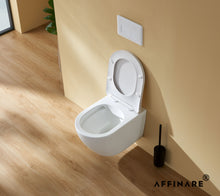 Load image into Gallery viewer, AFFINARE AFT-WM535 Matte Rimless Wall Hung WC Toilet | FIUME Series Matching Sanitaryware
