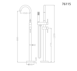 RF-76115 Mezclador de pie Portland