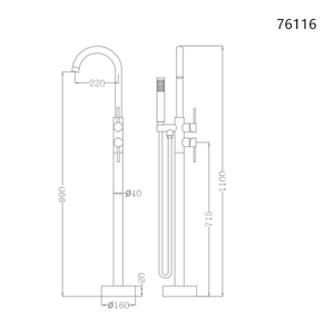 RF-76115 Portland free standing mixer