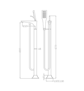 RF-76109 Miscelatore a libera installazione Beirut