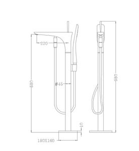 RF-76105 New York-Free standing mixer