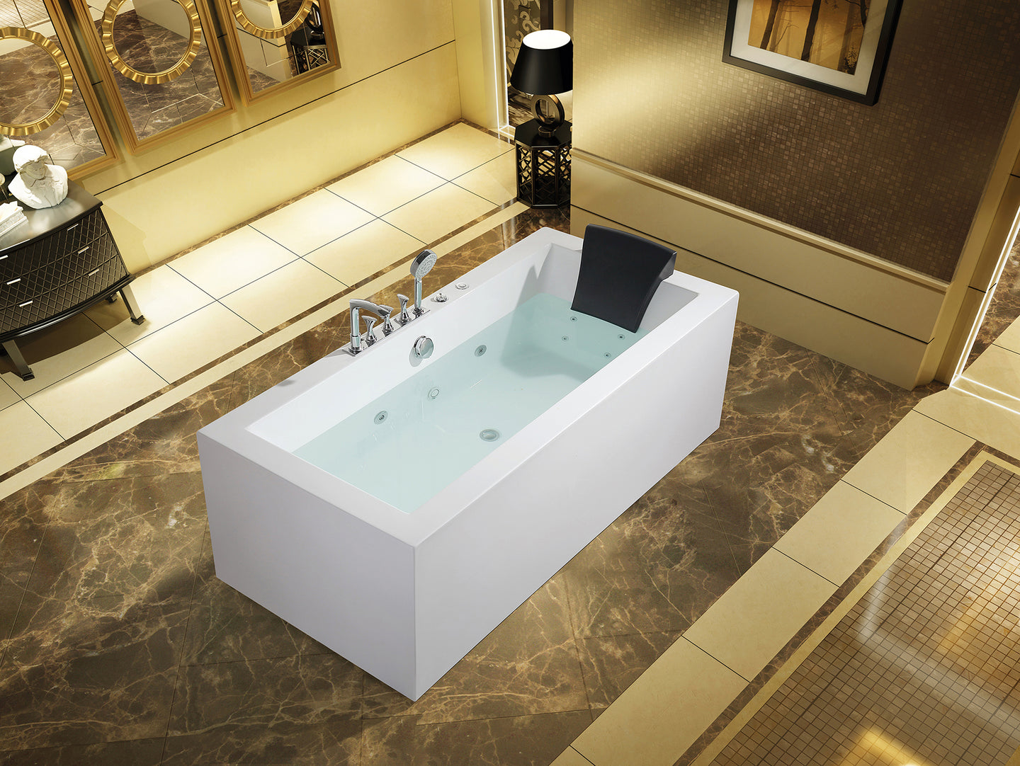 RF-65877 Mekong - Acrylic massage bathtub