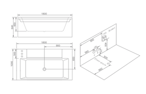 RF-65879 Volga massage bathtub