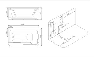 RF-65878 Nile massage bathtub