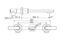 Cargar imagen en el visor de la galería, RF-6804 Ginkgo monomando de pared para lavabo 
