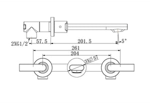 RF-6804 Ginkgo -wall basin mixer