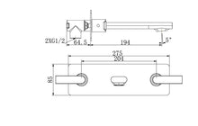 Cargar imagen en el visor de la galería, RF-6805 Ginkgo monomando de pared para lavabo 
