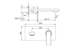 Cargar imagen en el visor de la galería, RF-6806 Ginkgo - Mezclador monomando de pared para lavabo 
