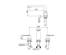 Load image into Gallery viewer, RF-6807 Ginkgo -double handle counter basin mixer
