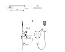 Cargar imagen en el visor de la galería, RF-6817 Ginkgo - Ducha empotrada 2 funciones rociador/ducha de mano 
