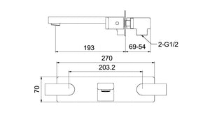 RF-6905 Pine-wall basin mixer