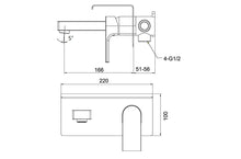 Cargar imagen en el visor de la galería, RF-6908 Mezclador monomando de pared para lavabo 
