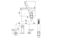 Load image into Gallery viewer, RF-6910 Pine-bath/shower double handle bathtub mixer
