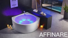 Load and play video in Gallery viewer, RF-2805 massage Bathtub with water fall luxury round whirlpool bathtub indoor  acrylic hydrotherapy hot tub
