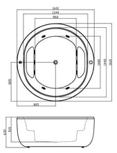 Carica l&#39;immagine nel visualizzatore di Gallery, RF-2810 massaggio Vasca da bagno con vasca idromassaggio vasca idromassaggio interna per idroterapia in acrilico
