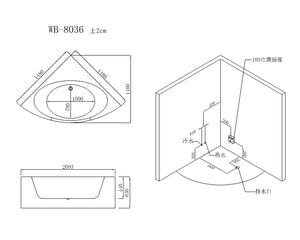 Bañera de masaje RF-8036