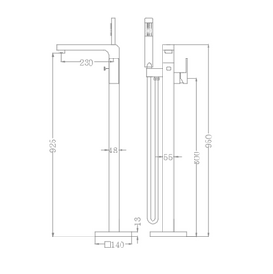 RF-76103 Miscelatore Berlino-Free standing