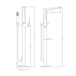 RF-76106 London free standing mixer