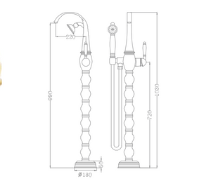 RF-76118 Miscelatore a libera installazione Cairo 