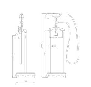 RF-76119 Athens free standing mixer