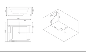 RF-65882 Loire massage bathtub