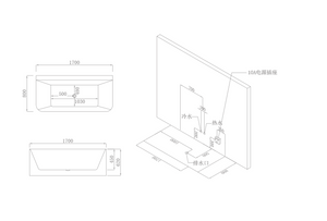 RF-65887 Severn Vasca per massaggi-Gonna senza cuciture