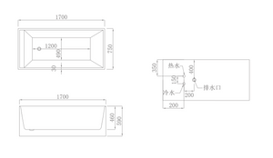 RF-6668 Vasca da bagno Star 