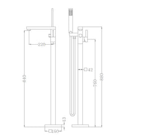 RF-76101 Roma Free standing mixer